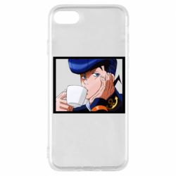 Чехол для iPhone 7 Higashikata Josuke drinking tea - PrintSalon