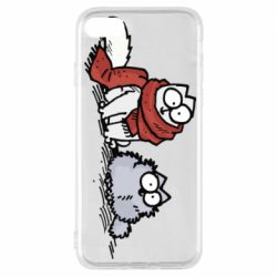 Чехол для iPhone 7 Кот Саймона Зима - PrintSalon