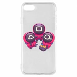 Чехол для iPhone 7 Милые солдаты из игры в кальмара - PrintSalon
