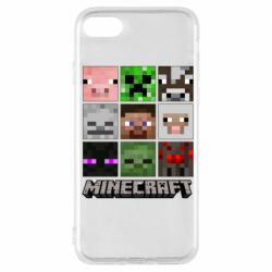 Чехол для iPhone 7 Minecraft character heads