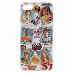 Чехол для iPhone 7 Очень странные дела. Стикеры - PrintSalon