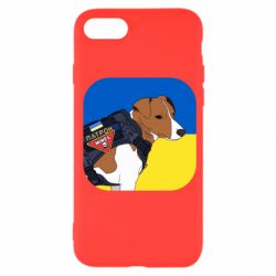 Чехол для iPhone 7 Патрон на фоне флага - PrintSalon