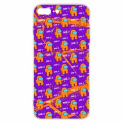Чехол для iPhone 7 Plus Among Us and grunge background - PrintSalon