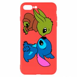 Чехол для iPhone 7 Plus Baby Yoda And Stitch - PrintSalon