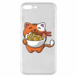 Чехол для iPhone 7 Plus Cat and Ramen - PrintSalon
