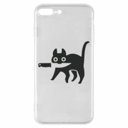 Чехол для iPhone 7 Plus Cat with a knife - PrintSalon