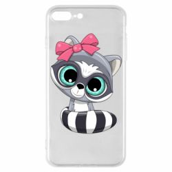 Чехол для iPhone 7 Plus Cute raccoon - PrintSalon
