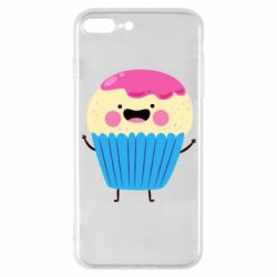 Чехол для iPhone 7 Plus Funny cupcake with smile - PrintSalon