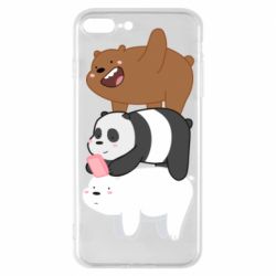 Чехол для iPhone 7 Plus Гризли Панда и Белый - PrintSalon