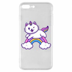 Чехол для iPhone 7 Plus Котик-единорог - PrintSalon