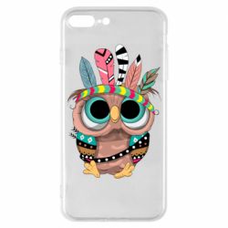Чехол для iPhone 7 Plus Little owl with feathers - PrintSalon