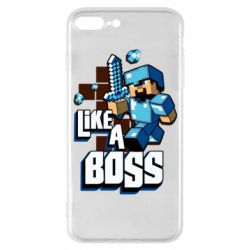 Чехол для iPhone 7 Plus Minecraft Like a Boss - PrintSalon
