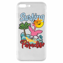 Чехол для iPhone 7 Plus Surfing Paradise Flamingo - PrintSalon