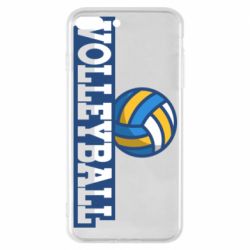Чехол для iPhone 7 Plus Volleyball text and ball - PrintSalon