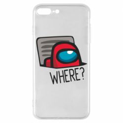 Чехол для iPhone 7 Plus Where? ( Among Us ) - PrintSalon