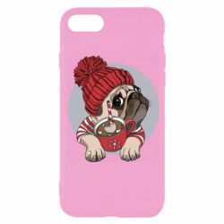Чехол для iPhone 7 Pug And Coffee - PrintSalon