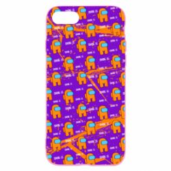 Чехол для iPhone 8 Among Us and grunge background - PrintSalon
