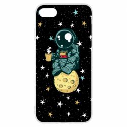 Чохол для iPhone 8 Astronaut and coffee - PrintSalon