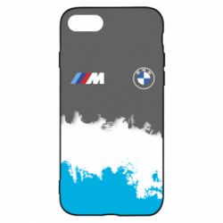 Чехол для iPhone 8 BMW logo and gray background - PrintSalon