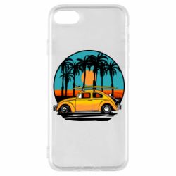 Чехол для iPhone 8 Car and sunset - PrintSalon