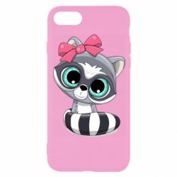 Чехол для iPhone 8 Cute raccoon - PrintSalon