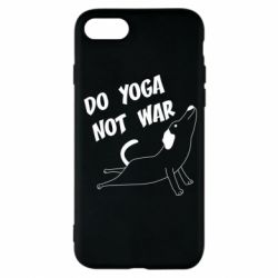 Чехол для iPhone 8 Do yoga not war - PrintSalon