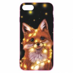 Чохол для iPhone 8 Fox And Christmas Lights - PrintSalon