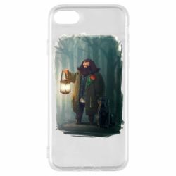 Чехол для iPhone 8 Хагрид в лесу - PrintSalon