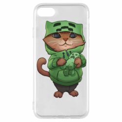 Чехол для iPhone 8 Кот Майнкрафт - PrintSalon