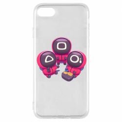 Чехол для iPhone 8 Милые солдаты из игры в кальмара - PrintSalon