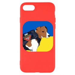 Чехол для iPhone 8 Патрон на фоне флага - PrintSalon