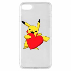 Чехол для iPhone 8 Pikachu Heart - PrintSalon