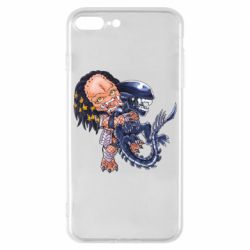 Чехол для iPhone 8 Plus Alien vs Predator - PrintSalon