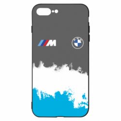 Чехол для iPhone 8 Plus BMW logo and gray background - PrintSalon