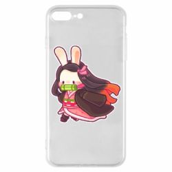 Чехол для iPhone 8 Plus Chibi Bunny Kamado Nezuko - PrintSalon