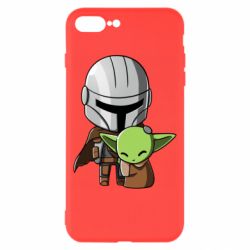 Чехол для iPhone 8 Plus Din Djarin And The Child - PrintSalon