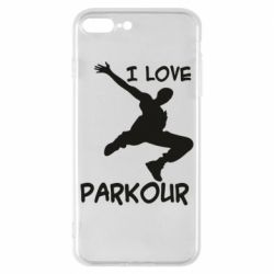 Чехол для iPhone 8 Plus I love parkour - PrintSalon