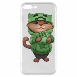 Чехол для iPhone 8 Plus Кот Майнкрафт - PrintSalon