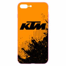 Чехол для iPhone 8 Plus KTM and grunge background - PrintSalon