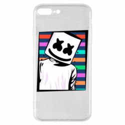 Чехол для iPhone 8 Plus Marshmello Colorful Portrait - PrintSalon