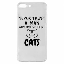 Чехол для iPhone 8 Plus Не любит котов - не доверяй - PrintSalon