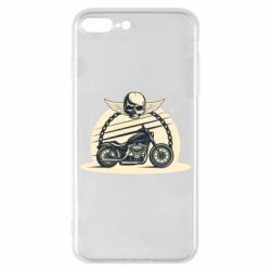 Чехол для iPhone 8 Plus Skull and Bike - PrintSalon
