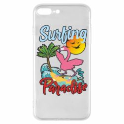 Чехол для iPhone 8 Plus Surfing Paradise Flamingo - PrintSalon