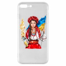 Чехол для iPhone 8 Plus Украинская девушка в венку - PrintSalon