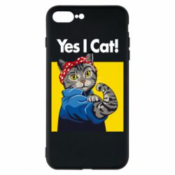 Чехол для iPhone 8 Plus Yes I Cat - PrintSalon
