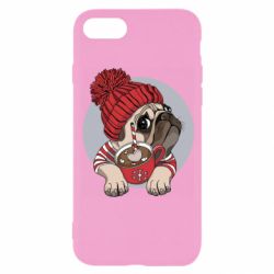 Чехол для iPhone 8 Pug And Coffee - PrintSalon