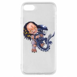Чехол для iPhone SE 2020 Alien vs Predator - PrintSalon