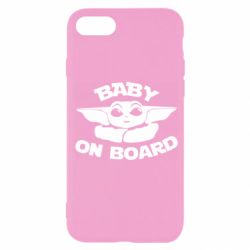 Чехол для iPhone SE 2020 Baby on board yoda - PrintSalon