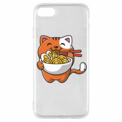 Чехол для iPhone SE 2020 Cat and Ramen - PrintSalon