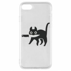 Чехол для iPhone SE 2020 Cat with a knife - PrintSalon